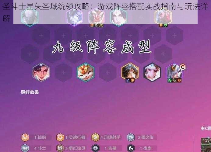 圣斗士星矢圣域统领攻略:游戏阵容搭配实战指南与玩法详解